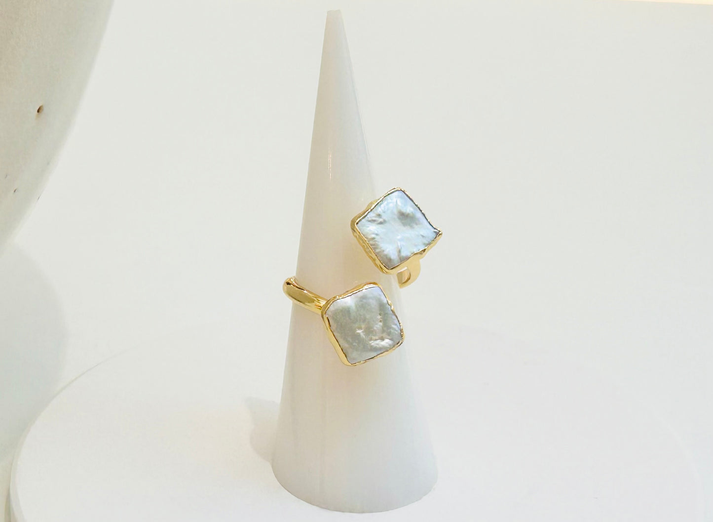 
                  
                    Cavelle Squared Freshwater Pearl Ring (Adjustable)
                  
                