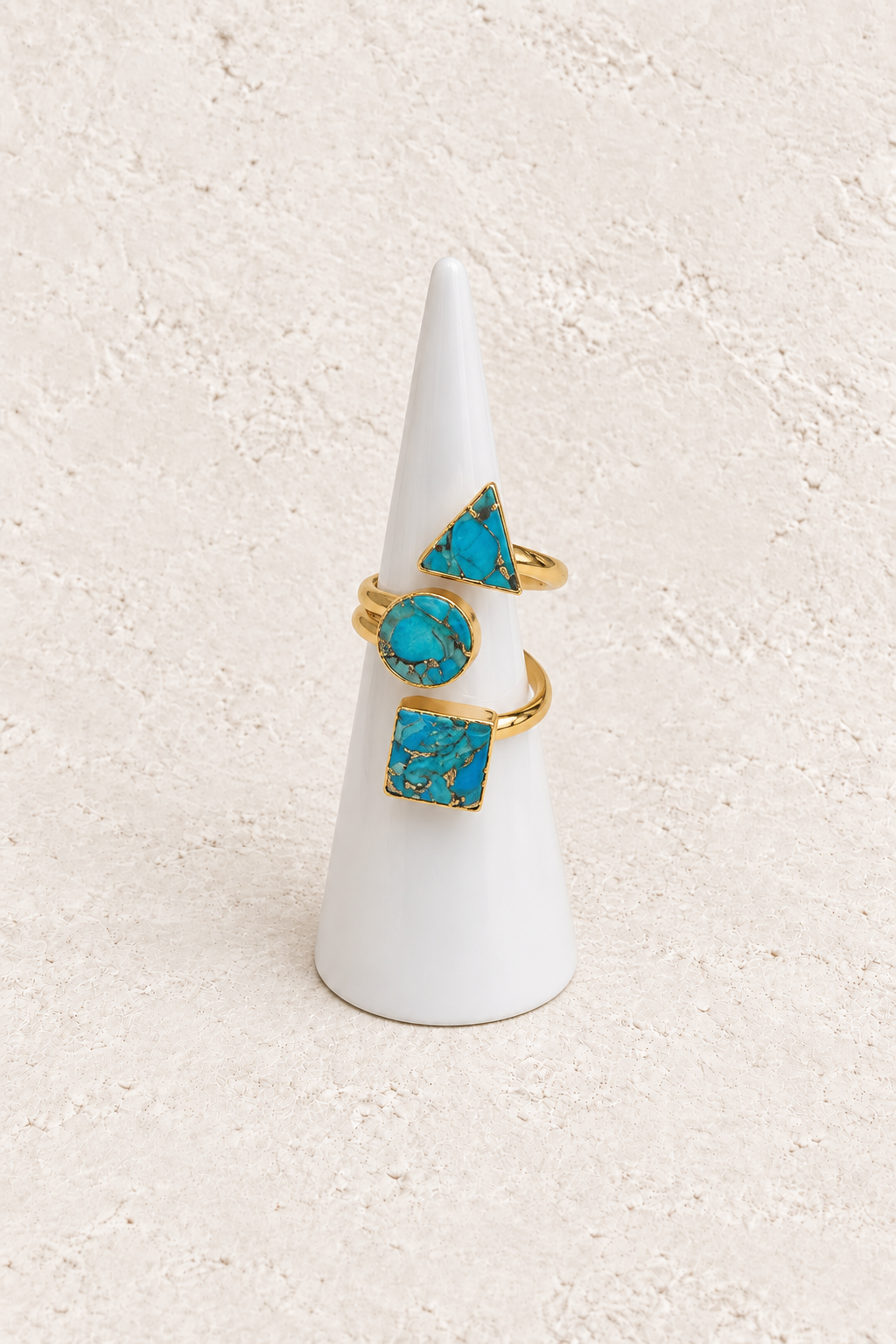 
                  
                    3 Shaped Turquoise Adjustable Ring – Boho & Mala jewellery
                  
                