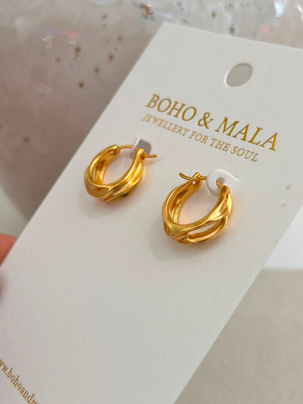 Alora Sculpted Wave Hoops original product photo