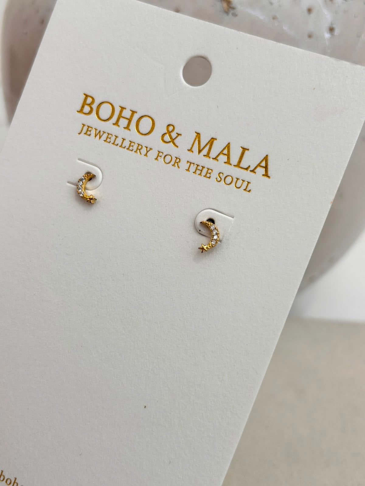 Neriah Pavé Moon & Star Studs original product photo