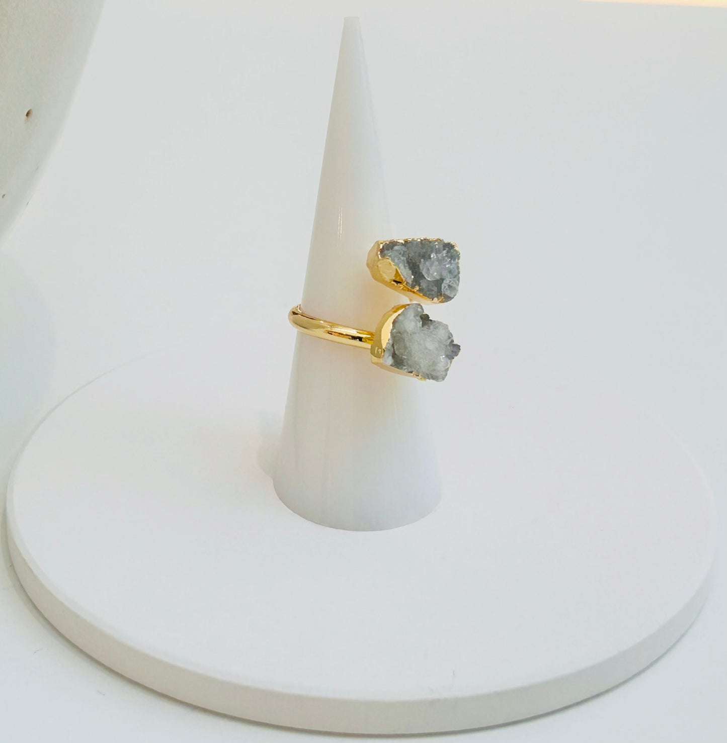 
                  
                    Celeste Druzy Adjustable Ring
                  
                