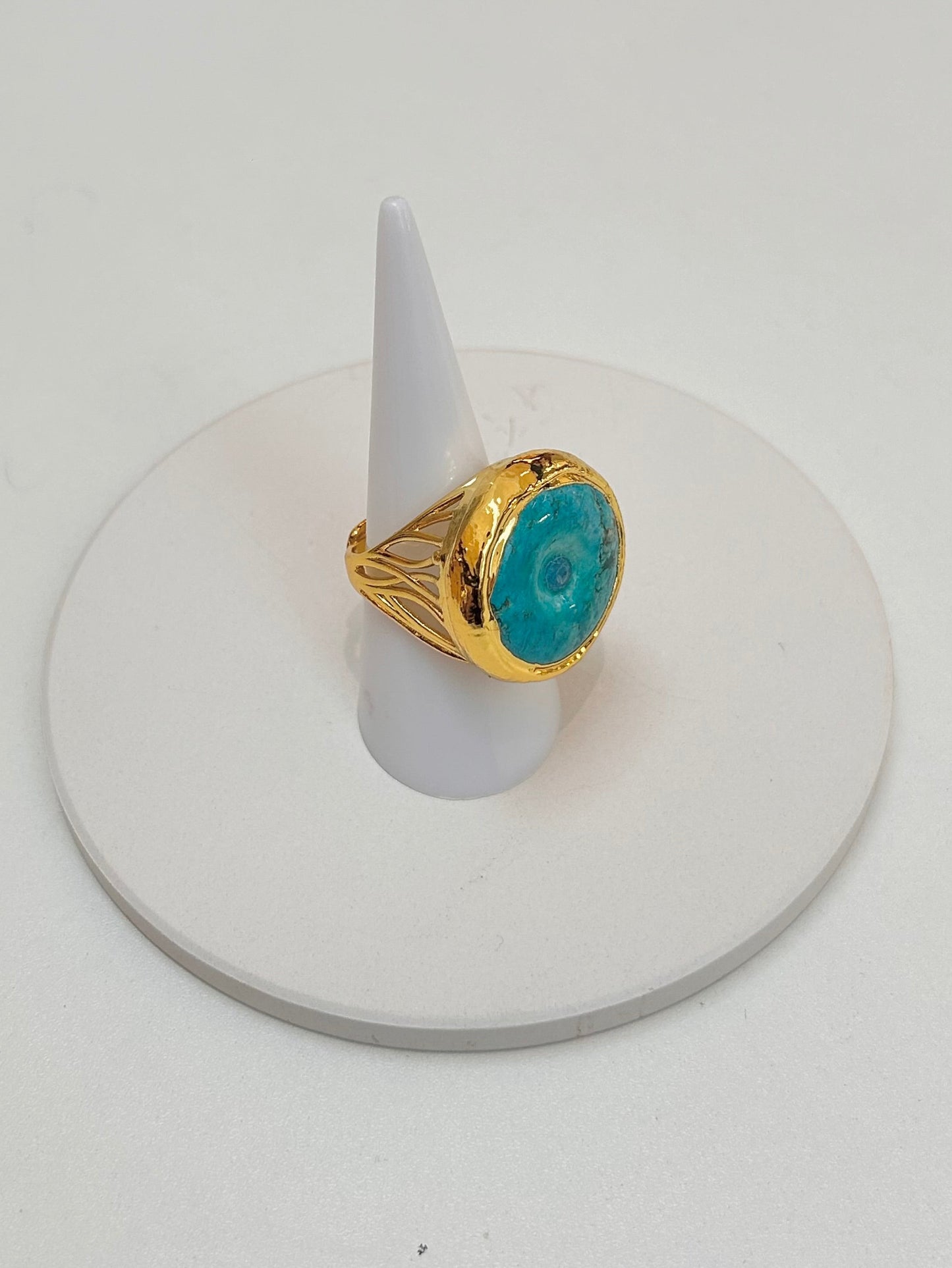 
                  
                    Turquoise Adjustable Ring – Boho & Mala jewellery
                  
                