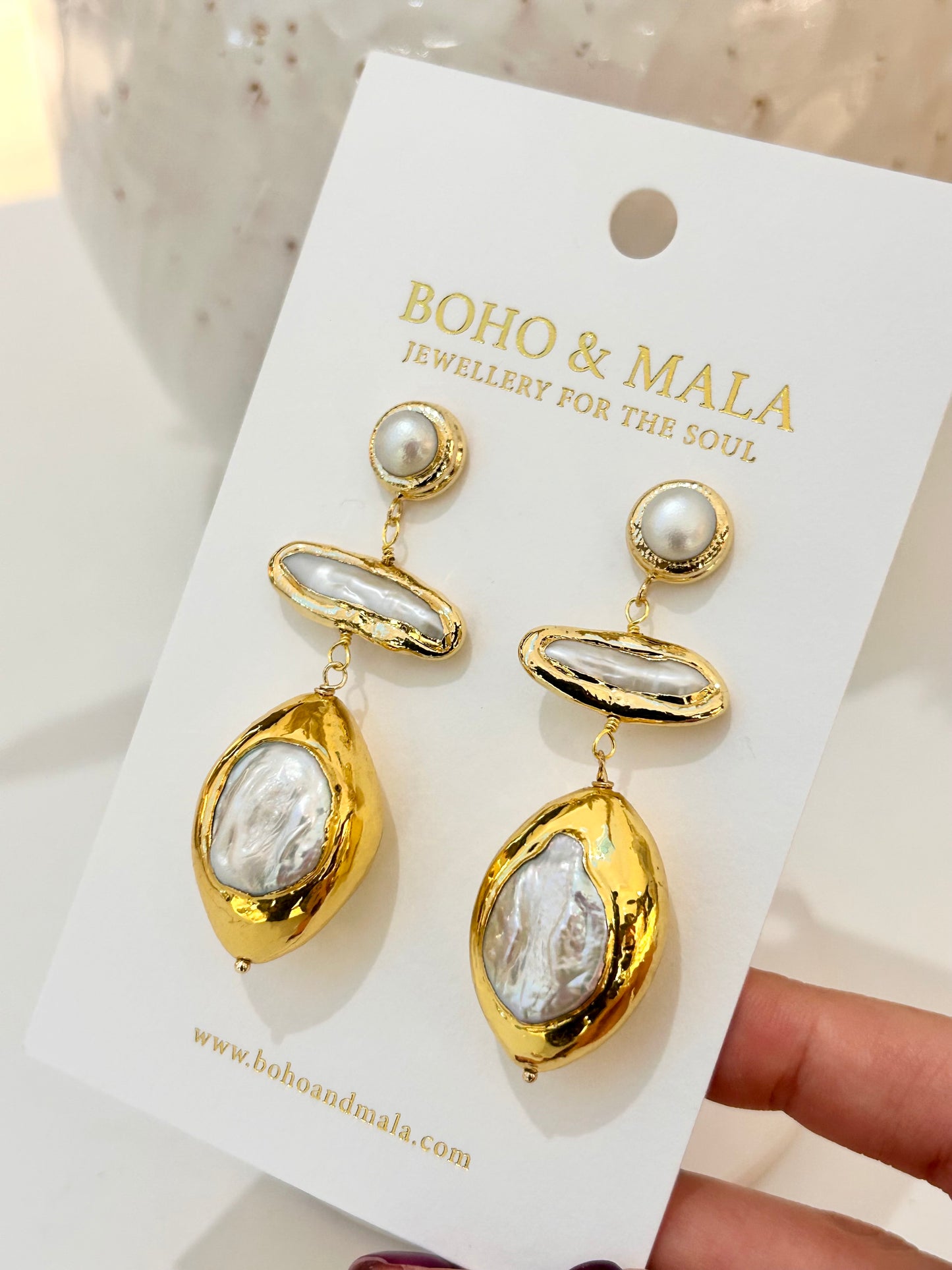 
                  
                    Pearl Muse Earrings – Genuine Freshwater Pearl Drop Earrings
                  
                