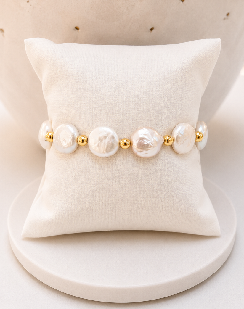 
                  
                    Freshwater Pearl Coin Bracelet
                  
                