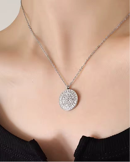 Solara Crystal Sun Necklace – Statement Gold Chain Necklace – Boho & Mala jewellery