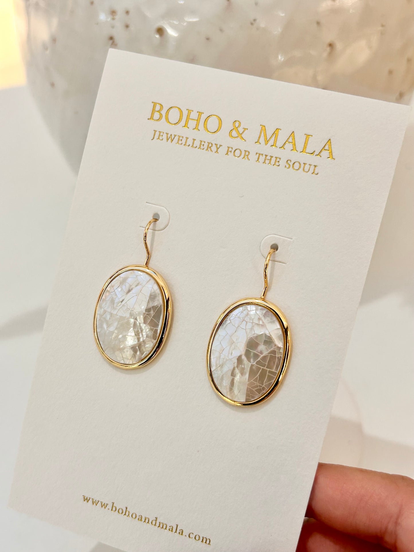 
                  
                    Pearl Halo Earrings – Freshwater Pearl & Shell Drop Earrings
                  
                