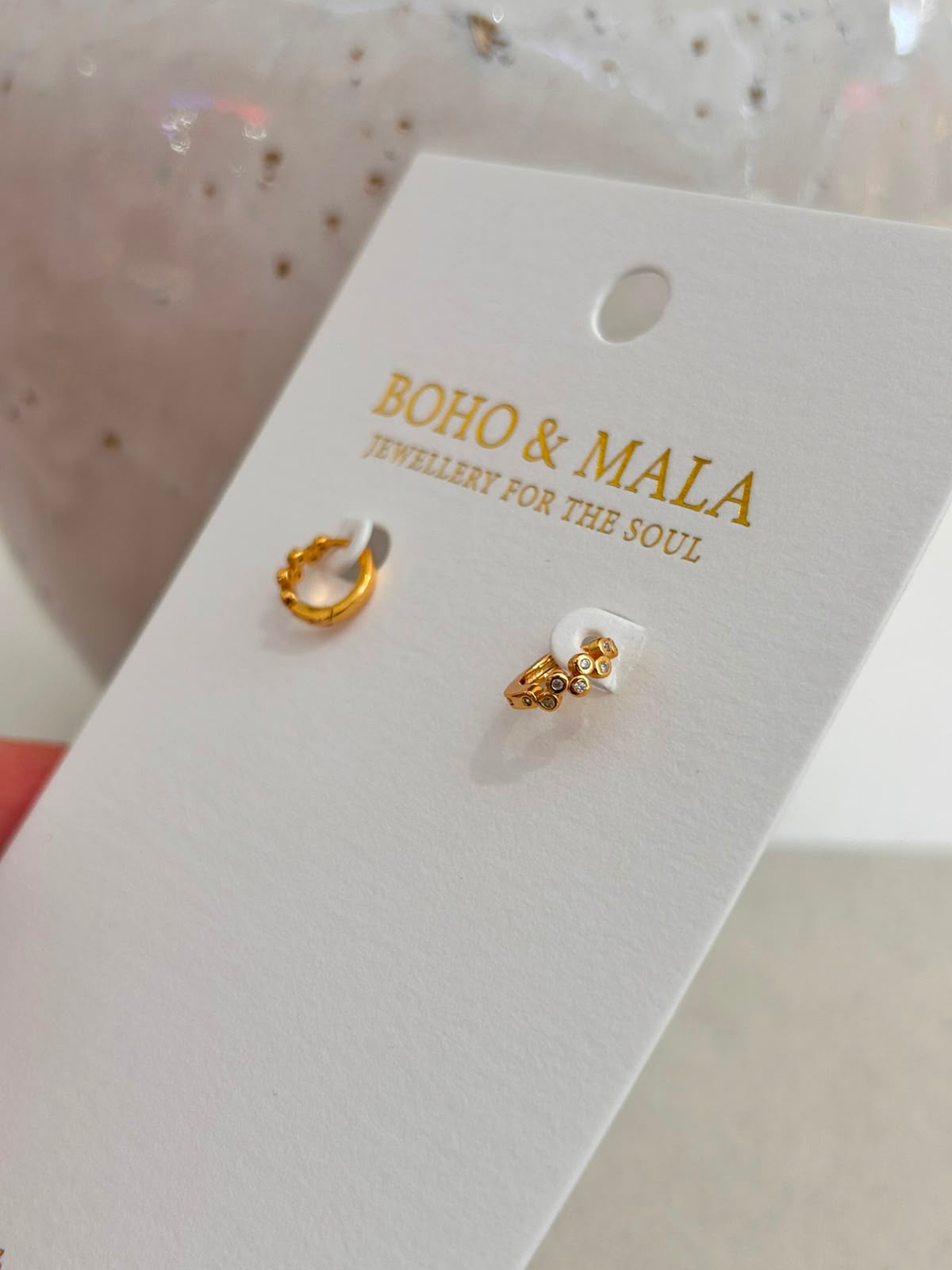 Sorelle Bezel Huggies - 18K Gold Plated Sterling Silver original product photo