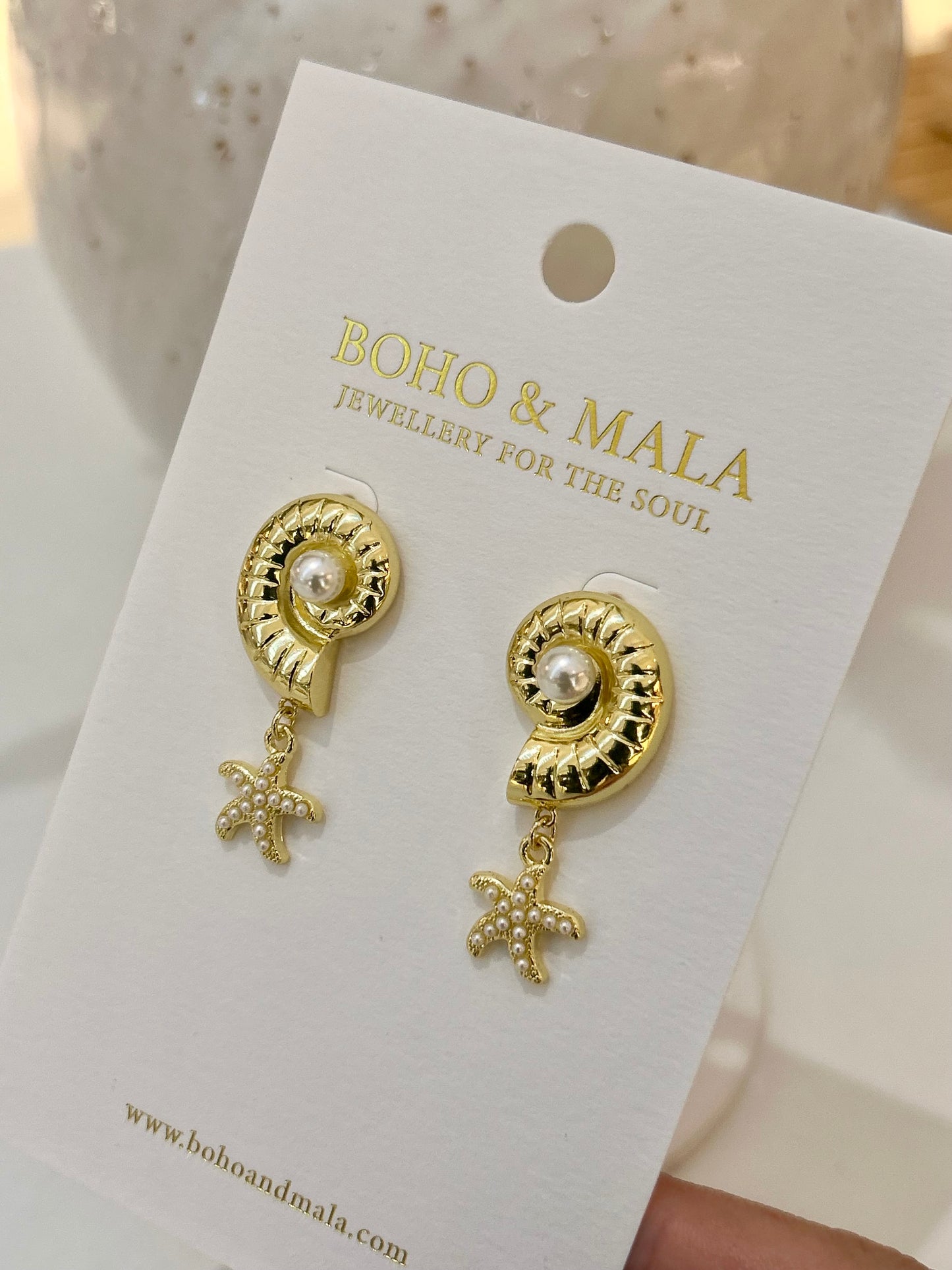 
                  
                    Pearl Oceana Earrings – Genuine Freshwater Pearl Seashell & Starfish Drop Earrings
                  
                