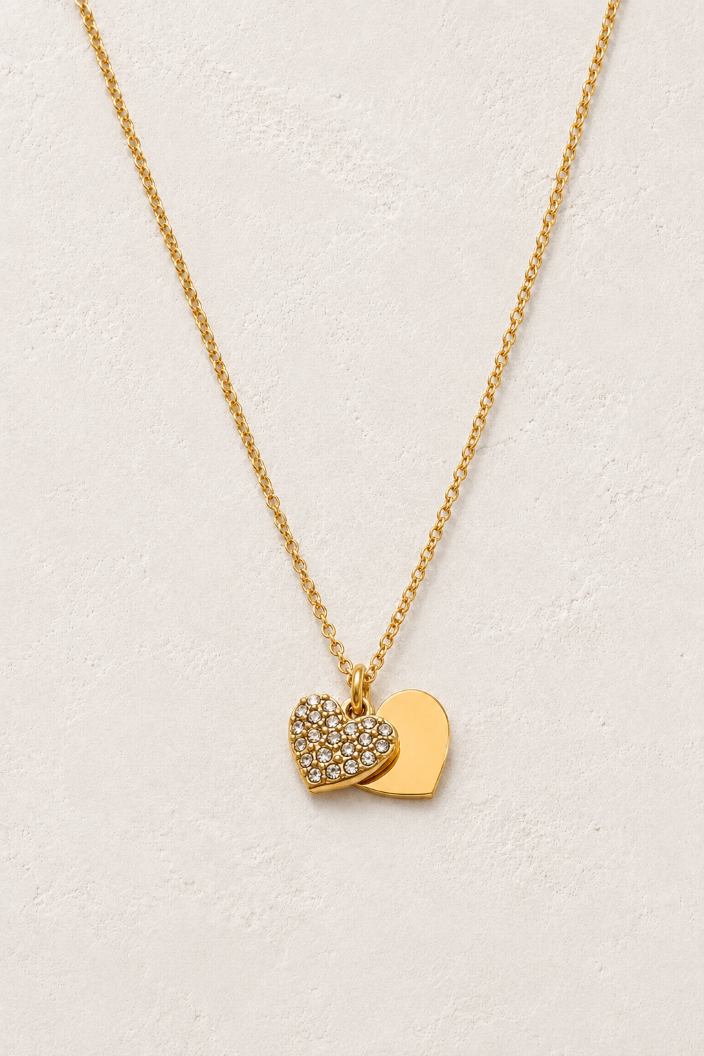Amour Double Heart Waterproof Necklace – Boho & Mala jewellery