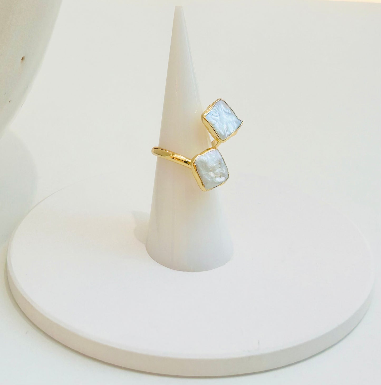 
                  
                    Cavelle Squared Freshwater Pearl Ring (Adjustable)
                  
                
