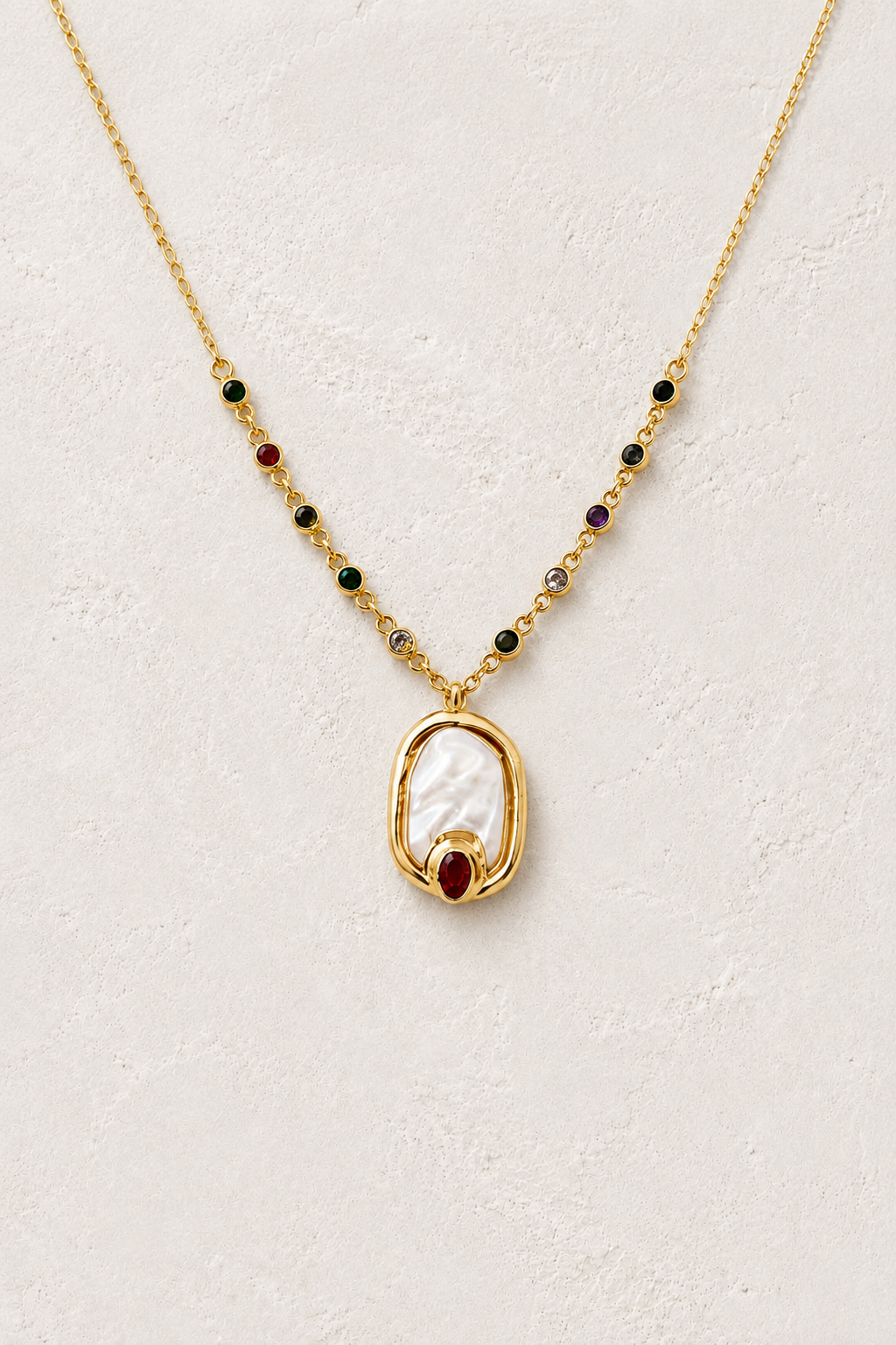 Zaria Ruby Necklace – Boho & Mala jewellery