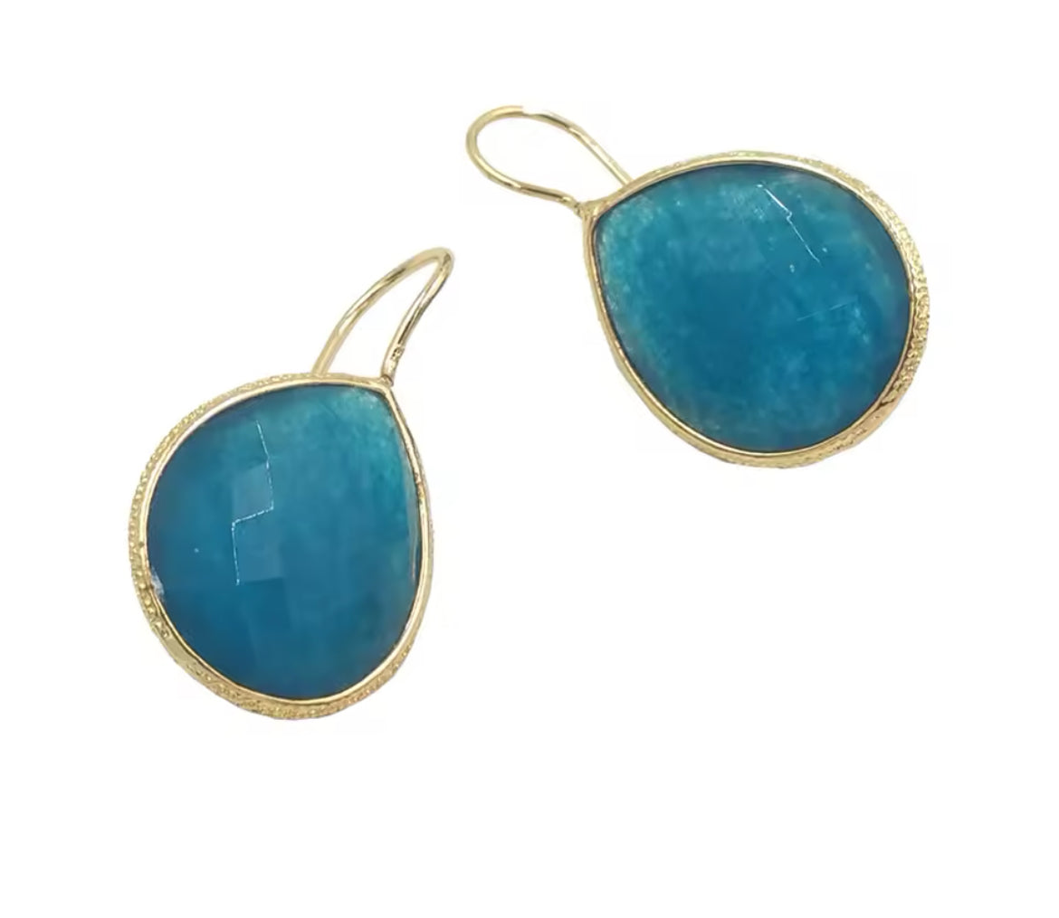 
                  
                    Gold Plated Natural Stone Statement Earrings- Boho Jewellery For Wild Souls
                  
                