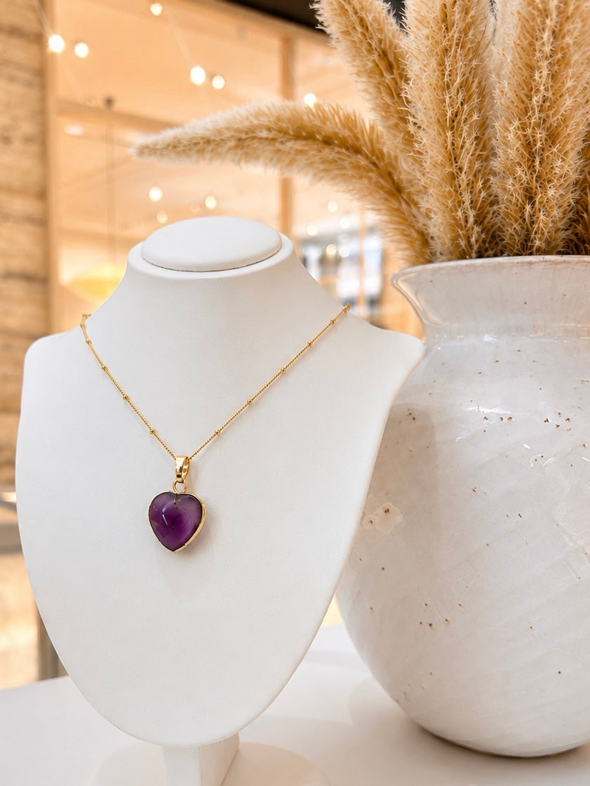 
                  
                    Amethyst Heart Necklace
                  
                