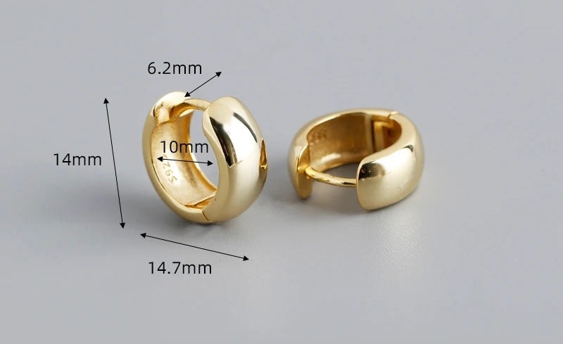 
                  
                    Gold Plated Sterling Silver Dainty Minimalist Hypoallergenic Hoop Earrings- Boho Jewellery For Wild Souls
                  
                