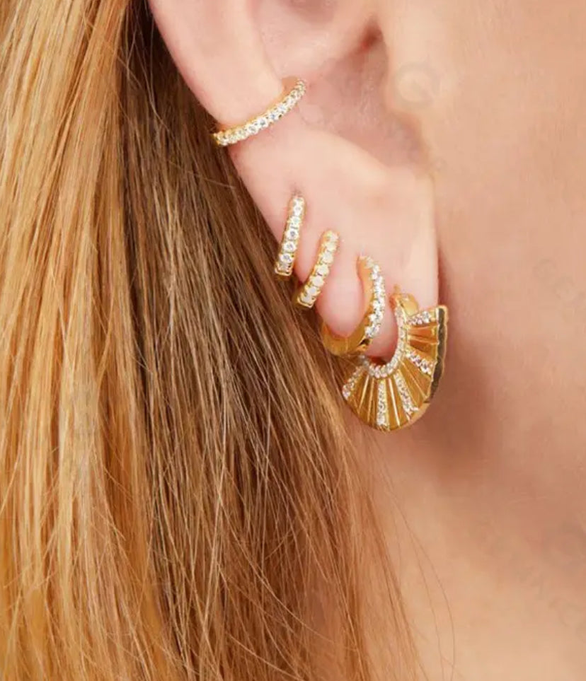 
                  
                    Gold Plated Sterling Silver Dainty Minimalist Hypoallergenic Hoop Earrings- Boho Jewellery For Wild Souls
                  
                
