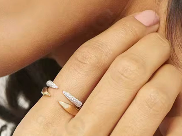 
                  
                    Inner Light- Dainty Minimalist Open Boho Ring – Adjustable 18k Gold Plated Under Sterling Silver
                  
                