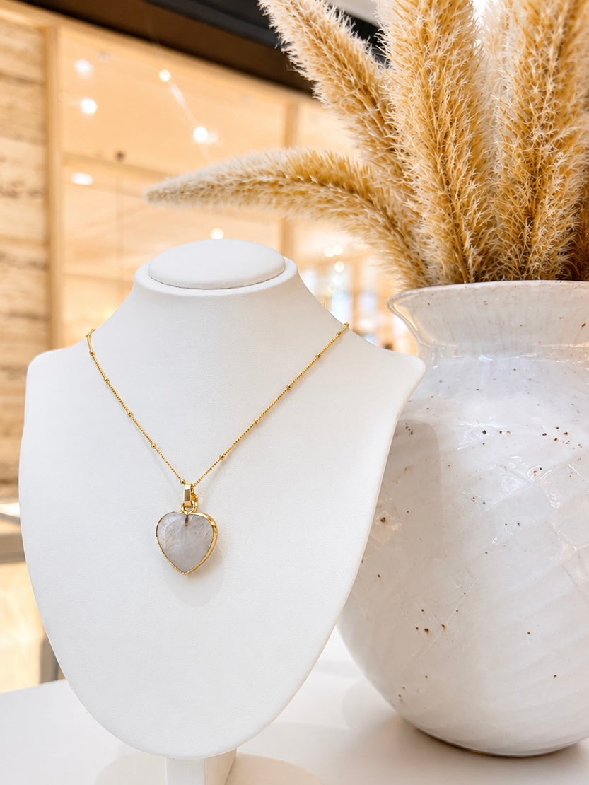 
                  
                    Clear Quartz Heart Necklace
                  
                