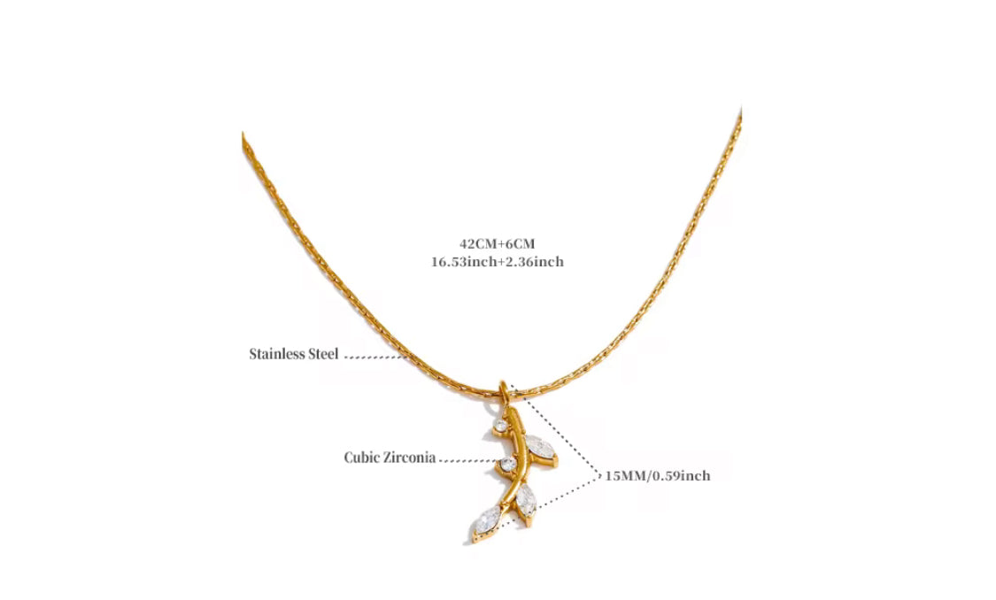 
                  
                    Ivy Leaf Necklace – Waterproof Gold Botanical Necklace
                  
                