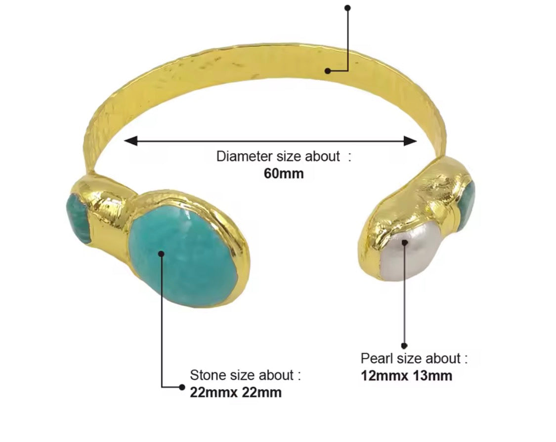 
                  
                    Nerissa Mixed Stone & Fresh Water Pearl Cuff
                  
                