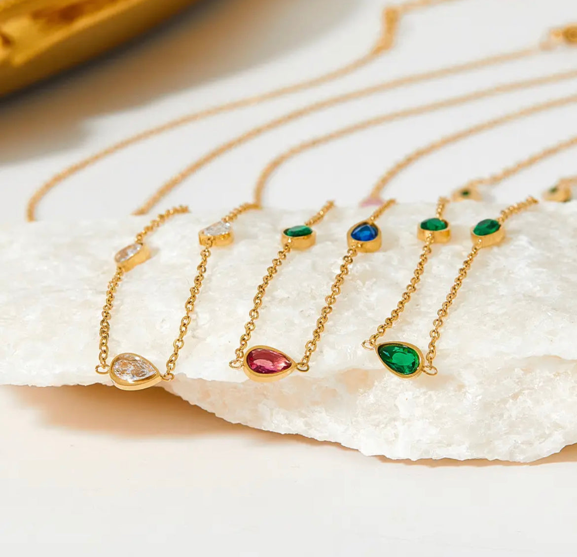 
                  
                    Colourful Zirconia Pendant Necklace | Waterproof & Tarnish-Free
                  
                