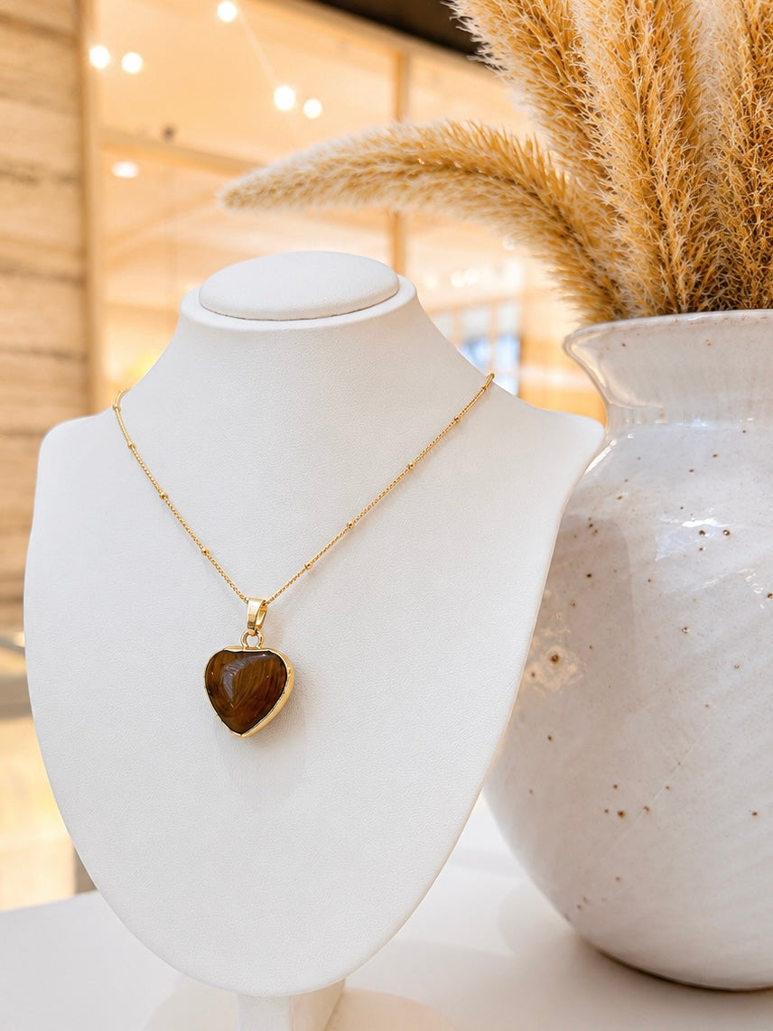 
                  
                    Tiger’s Eye Heart Necklace
                  
                