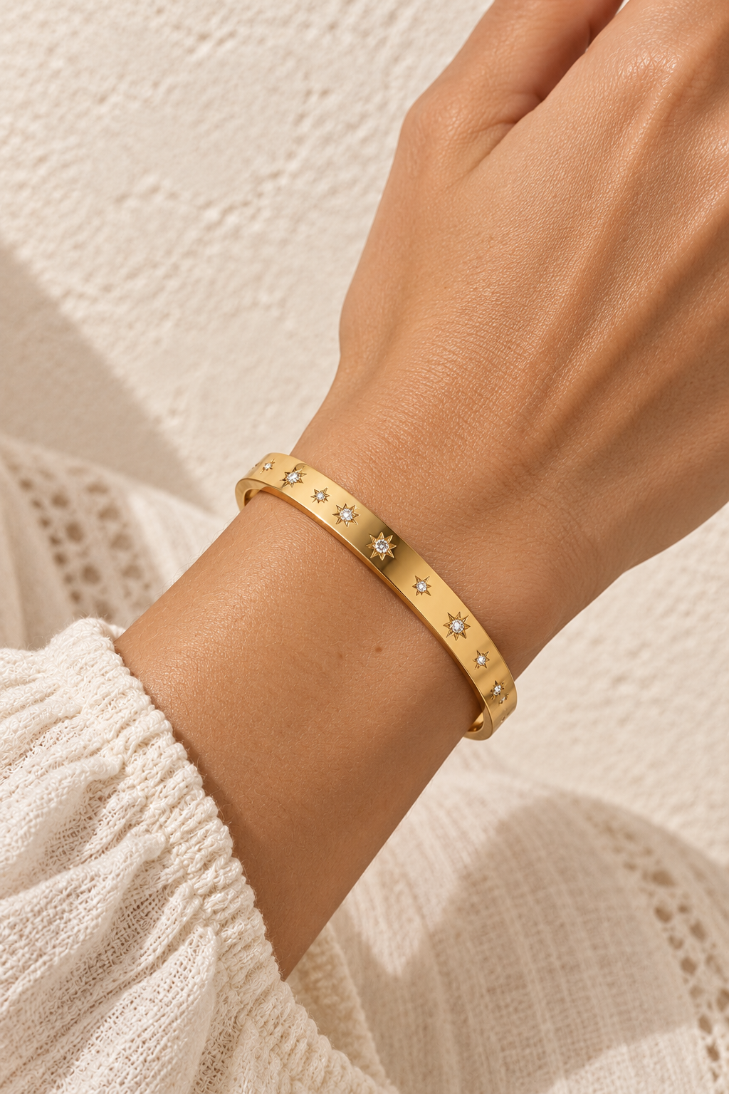 
                  
                    Estelle Gold Starlight Bangle
                  
                