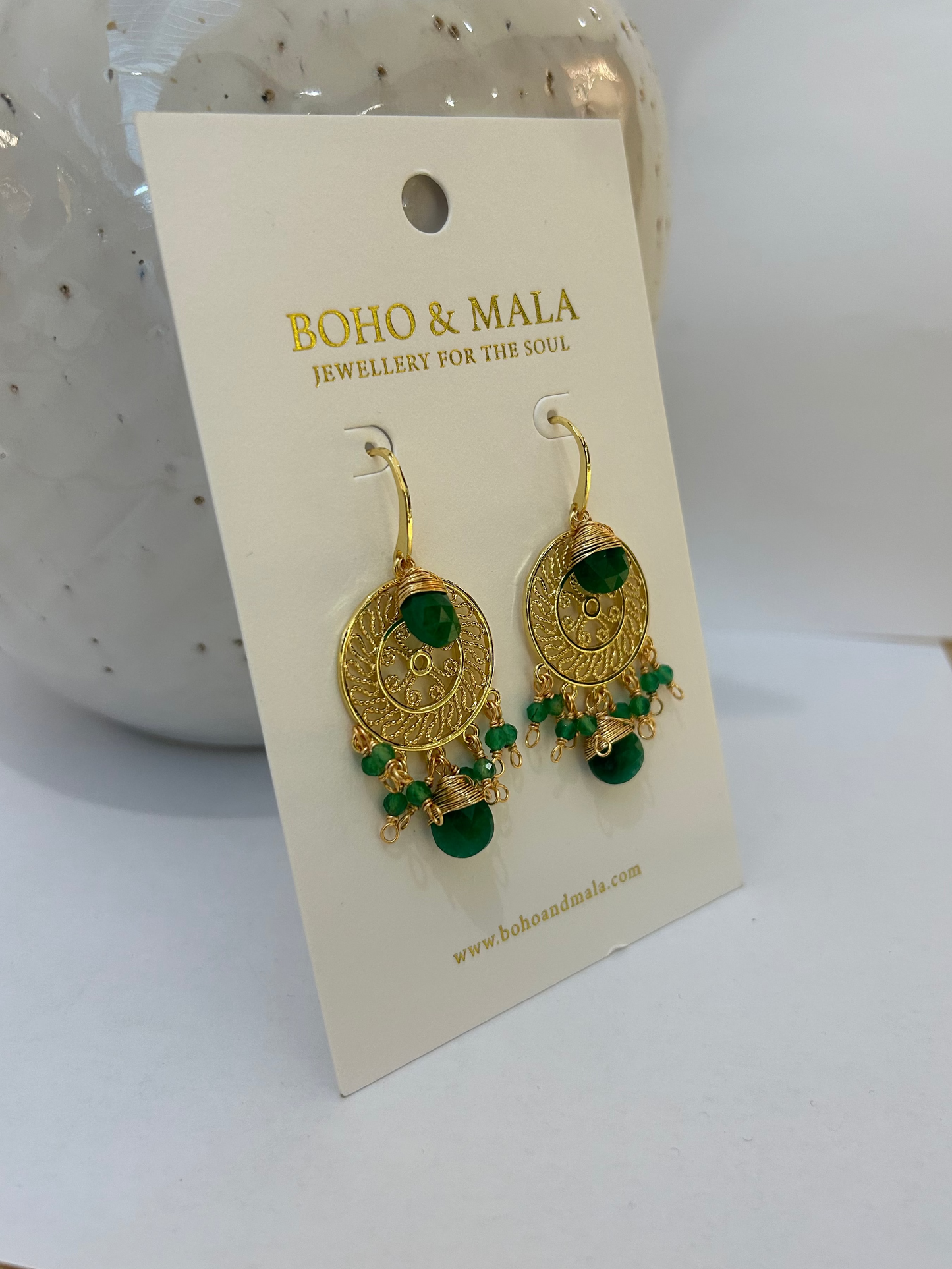 
                  
                    Green Jade Soleil Earrings
                  
                