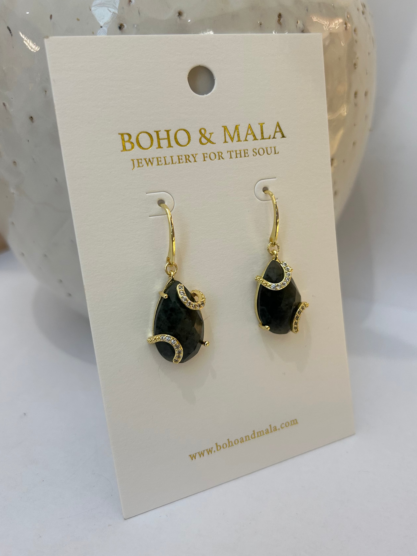 
                  
                    Labradorite Luna Earrings
                  
                