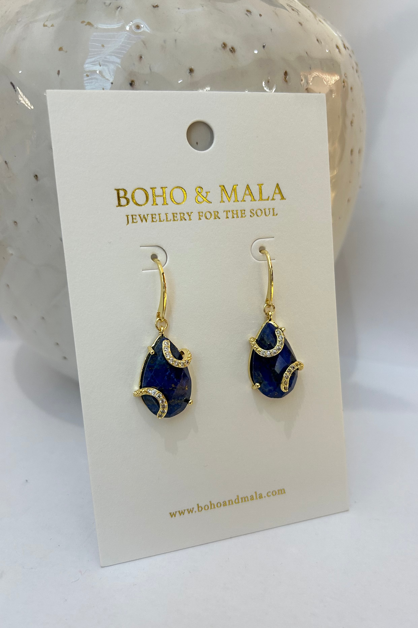 
                  
                    Lapis Lazuli Luna Earrings
                  
                