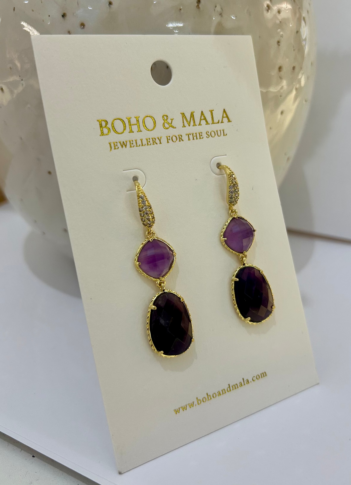 
                  
                    Amethyst Amara Earrings
                  
                