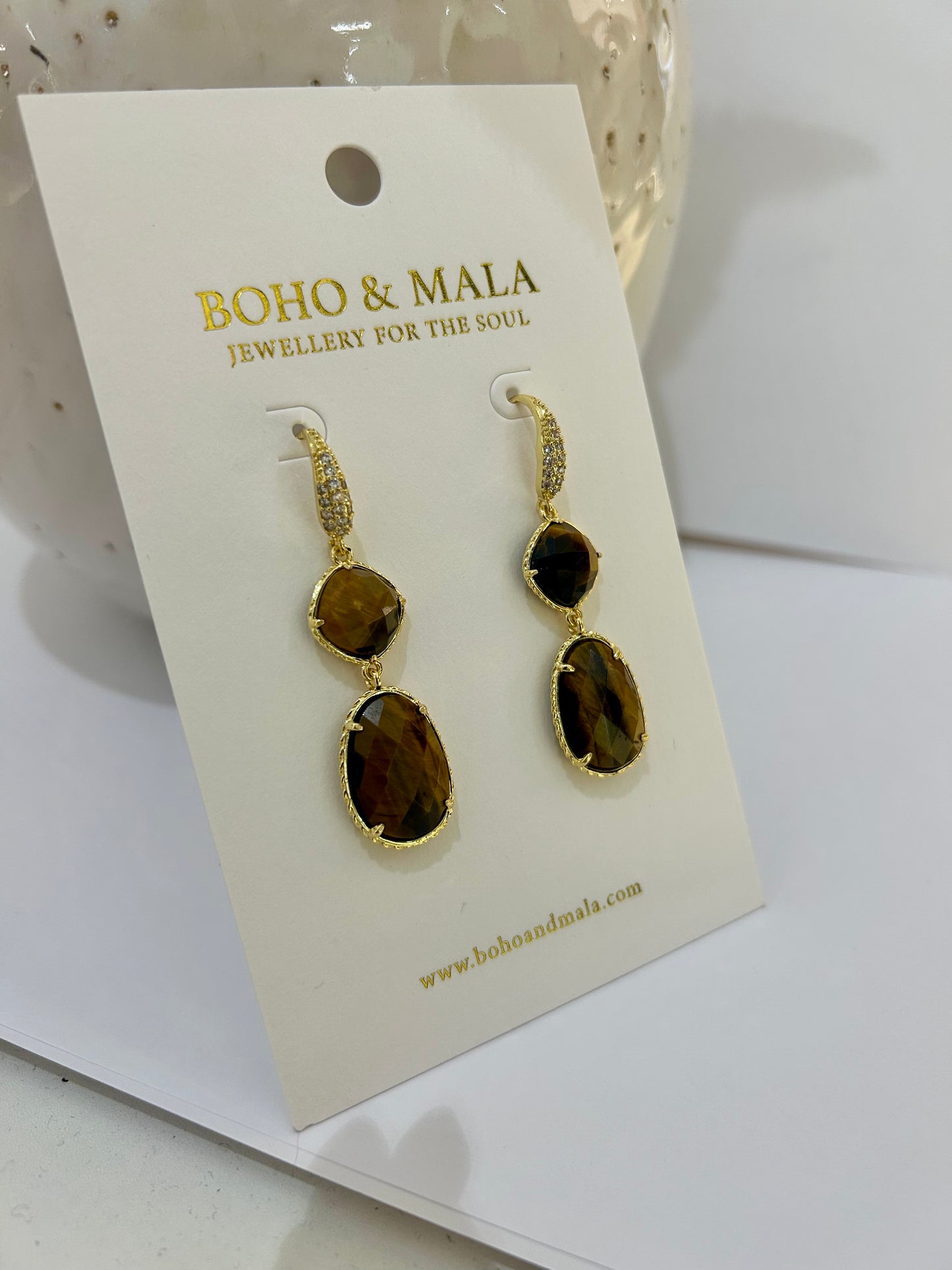 
                  
                    Tiger’s Eye Amara Earrings
                  
                