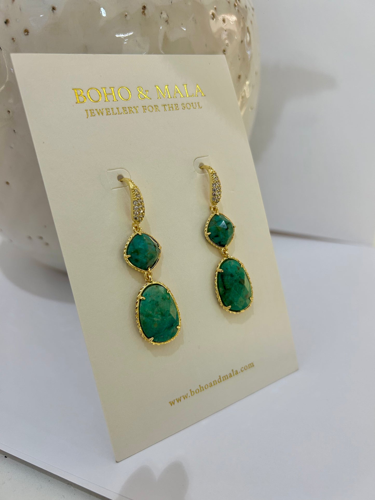 
                  
                    African Turquoise Amara Earrings
                  
                