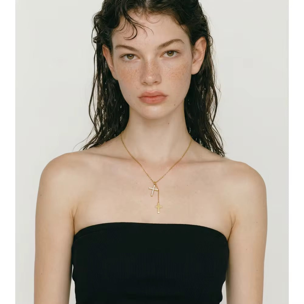 
                  
                    Double Cross Necklace
                  
                