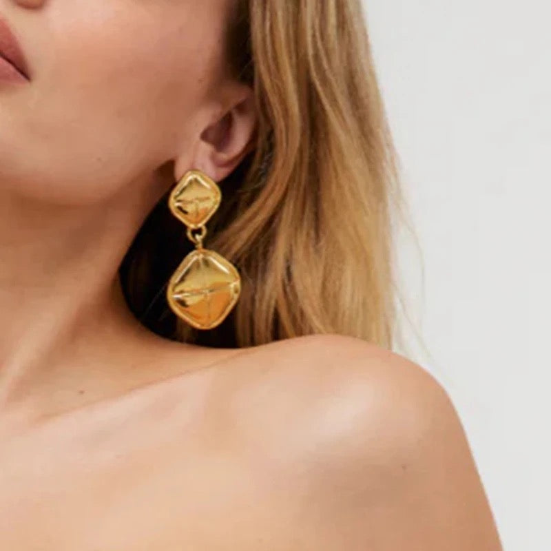 Australian Owned Boho And Mala Gold Plated Under Stainless Steel Statement Earrings Waterproof Tarnish Free Everyday Earrings Boho Jewellery