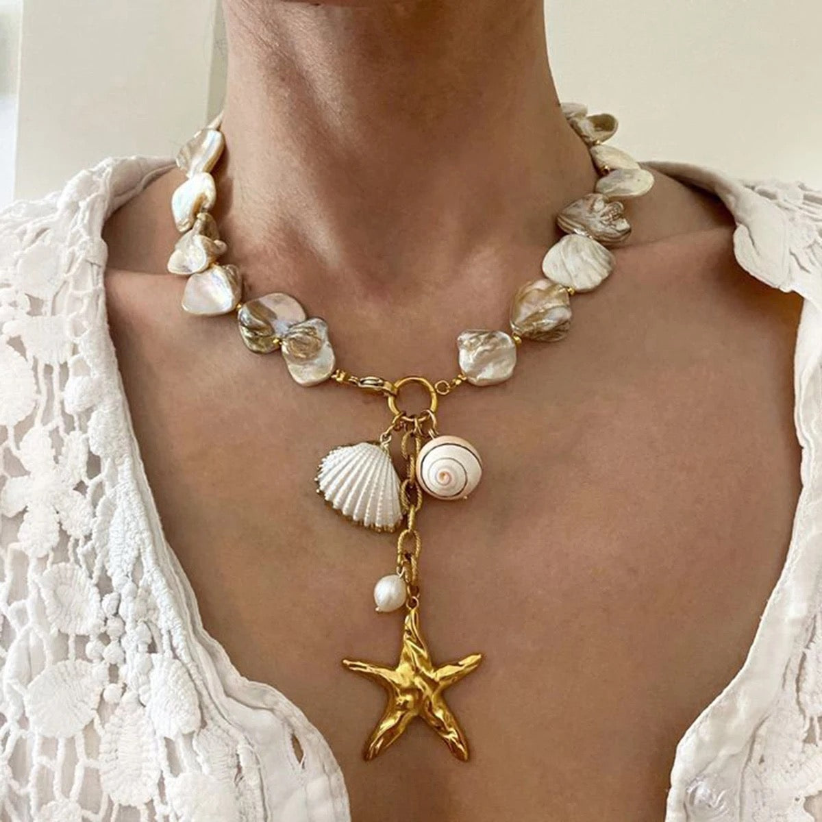 
                  
                    Gold Plated Stainless Steel Waterproof & Tarnish-Free Necklaces- Boho Jewellery For Everyday Wear
                  
                
