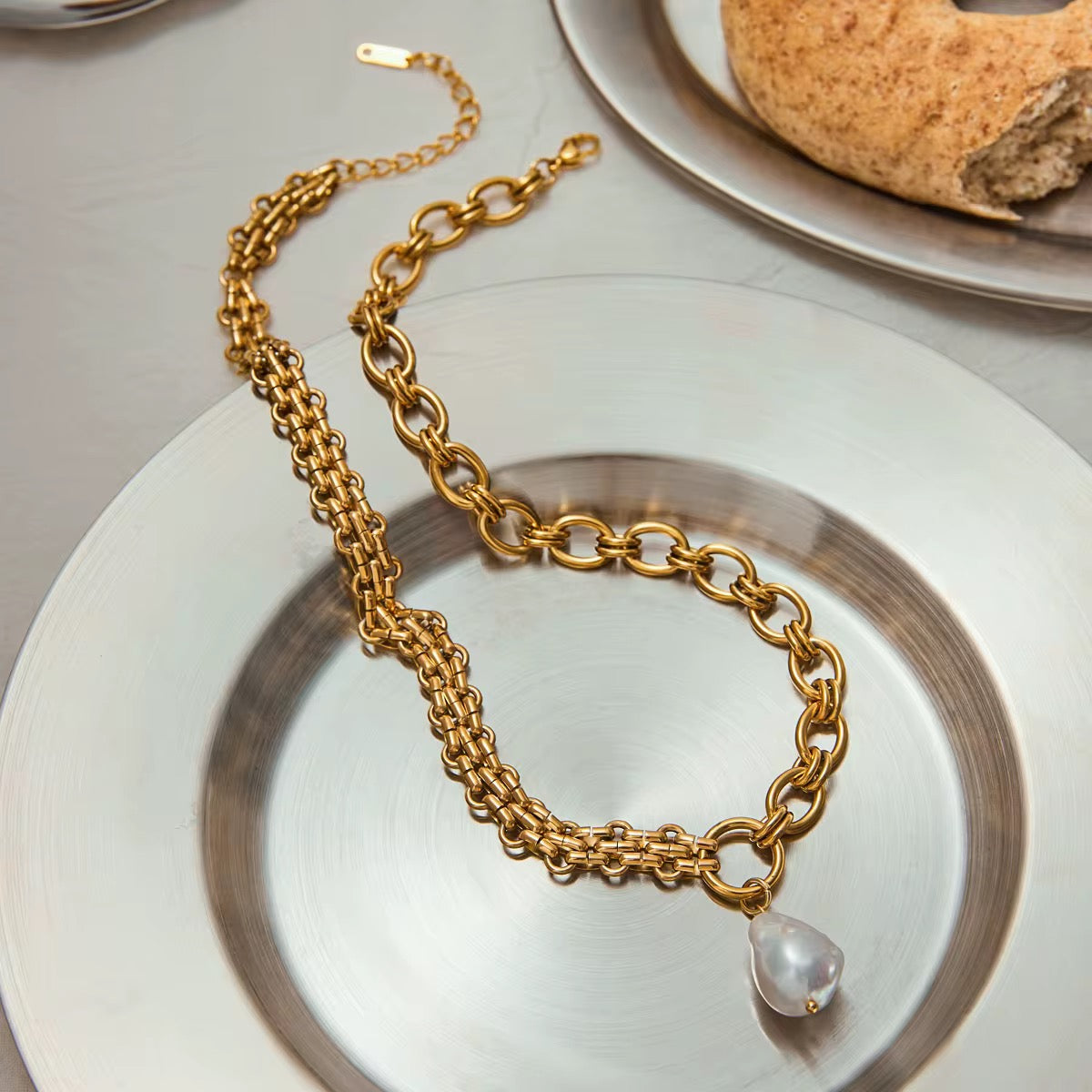 
                  
                    Luna Pearl Link Necklace
                  
                