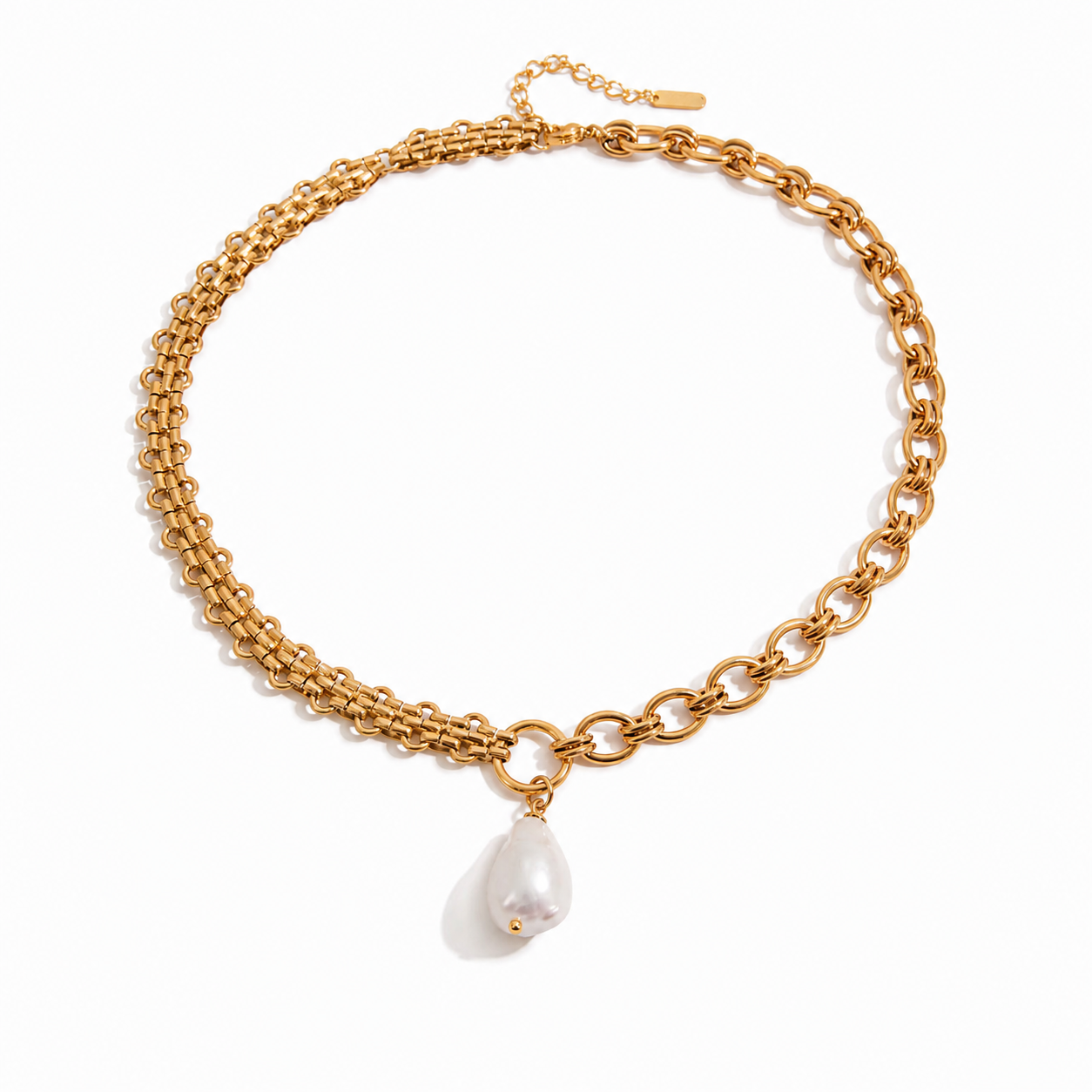 
                  
                    Luna Pearl Link Necklace
                  
                