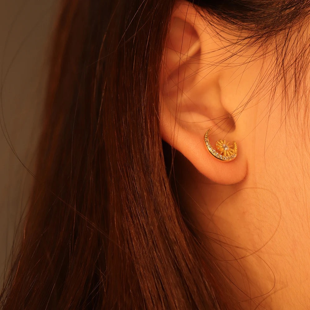 
                  
                    Gold Plated Sterling Silver Dainty Minimalist Hypoallergenic Hoop Earrings- Boho Jewellery For Wild Souls
                  
                