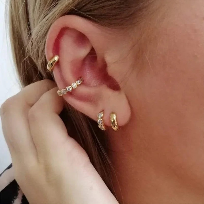 
                  
                    Gold Plated Sterling Silver Dainty Minimalist Hypoallergenic Hoop Earrings- Boho Jewellery For Wild Souls
                  
                