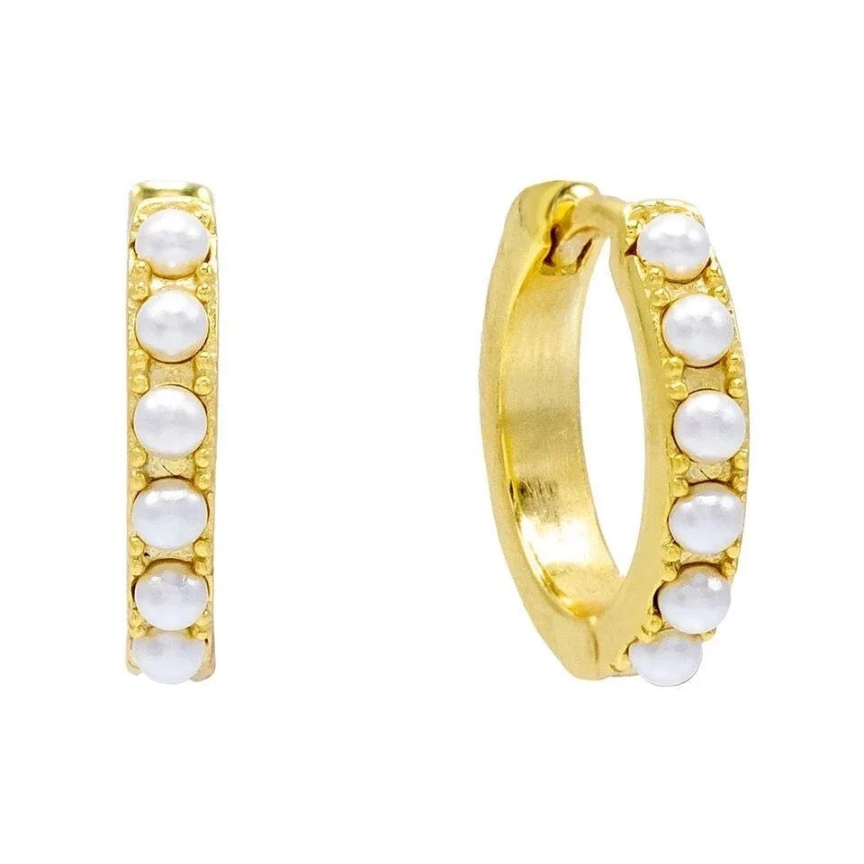 Australian Owned Boho And Mala Dainty Huggies Gold Plated Sterling Silver Statement Earring Everyday Wear Earrings Boho Jewellery