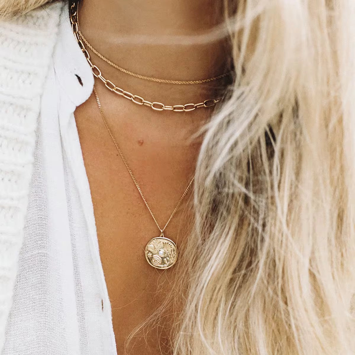 
                  
                    Boho & Mala 18k Gold Plated Pendant Necklace
                  
                