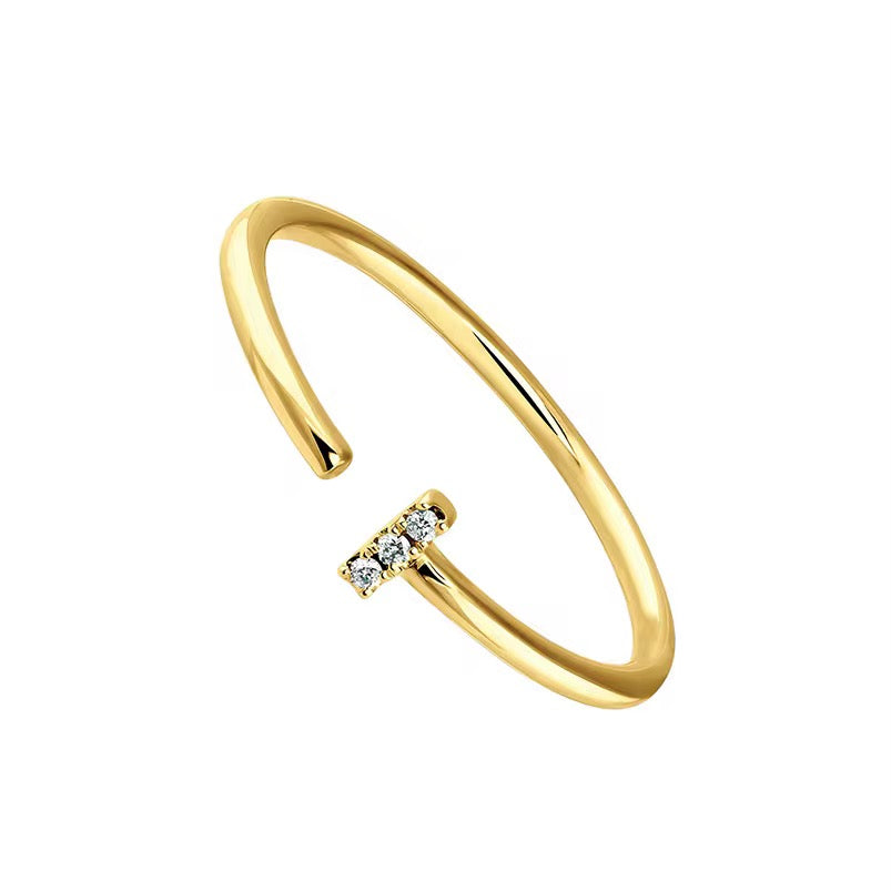 
                  
                    Inner Light – Dainty Minimalist Open Boho Ring – Adjustable Gold-Plated Sterling Silver
                  
                