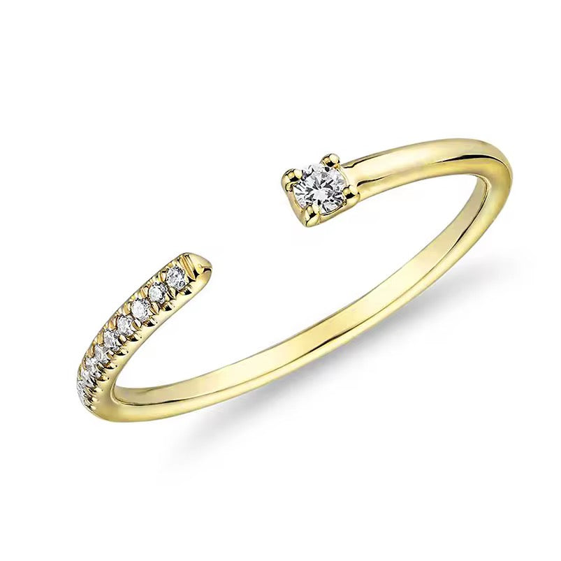 
                  
                    Inner Light- Dainty Minimalist Open Boho Ring – Adjustable 18k Gold Plated Under Sterling Silver
                  
                