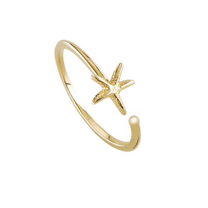 
                  
                    Inner Light- Dainty Minimalist Open Boho Ring – Adjustable 18k Gold Plated Under Sterling Silver
                  
                