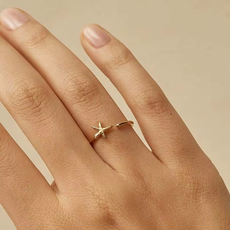 
                  
                    Inner Light- Dainty Minimalist Open Boho Ring – Adjustable 18k Gold Plated Under Sterling Silver
                  
                
