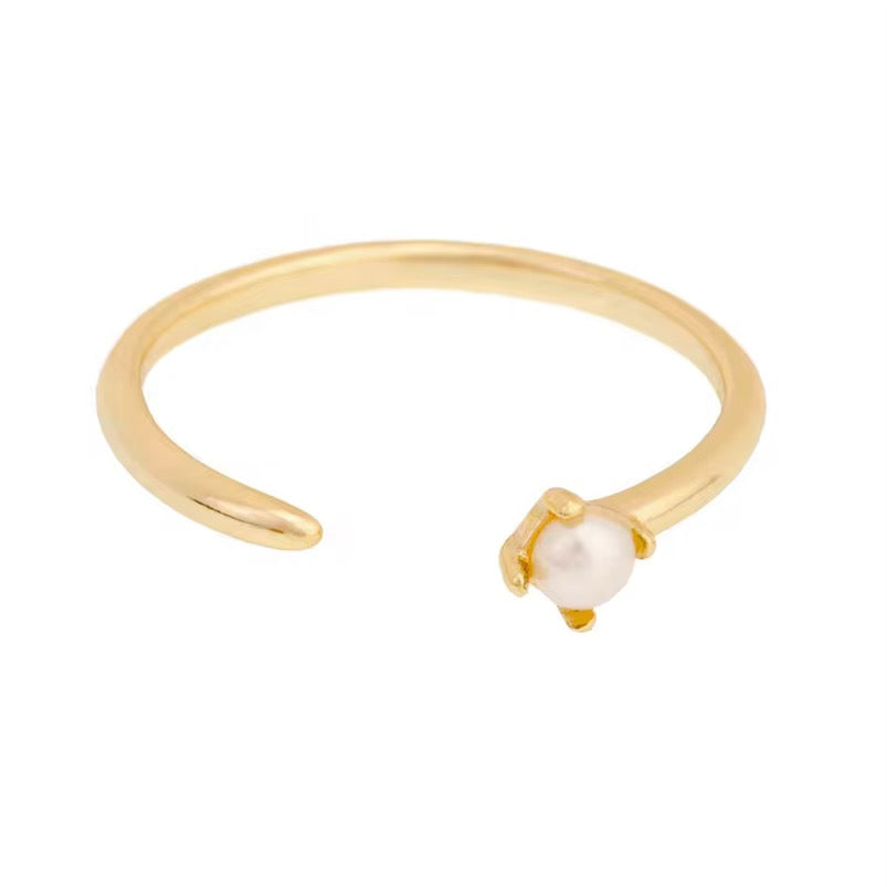 
                  
                    Inner Light- Dainty Minimalist Open Boho Ring – Adjustable 18k Gold Plated Under Sterling Silver
                  
                