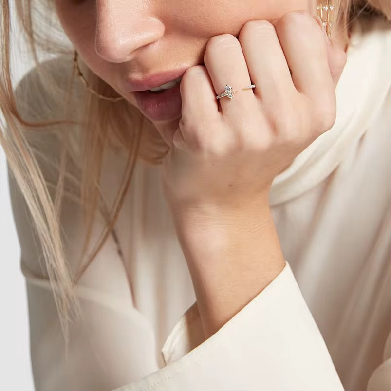 
                  
                    Inner Light- Dainty Minimalist Open Boho Ring – Adjustable 18k Gold Plated Under Sterling Silver
                  
                