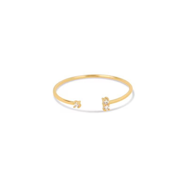 
                  
                    Inner Light- Dainty Minimalist Open Boho Ring – Adjustable 18k Gold Plated Under Sterling Silver
                  
                