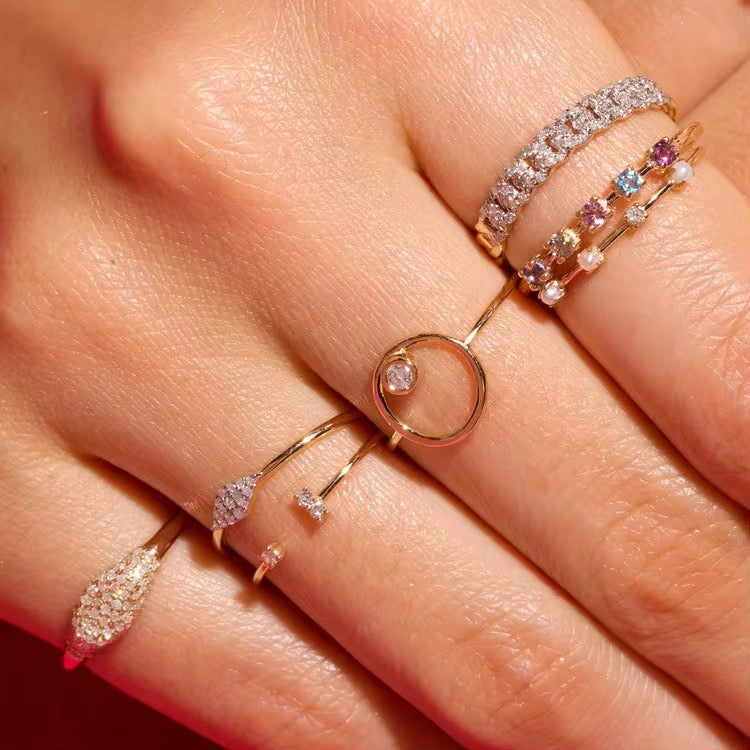 
                  
                    Inner Light- Dainty Minimalist Open Boho Ring – Adjustable 18k Gold Plated Under Sterling Silver
                  
                