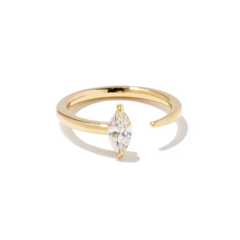 
                  
                    Inner Light- Dainty Minimalist Open Boho Ring – Adjustable 18k Gold Plated Under Sterling Silver
                  
                